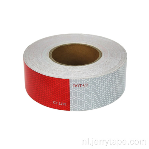 Acryl rood witte reflecterende tape